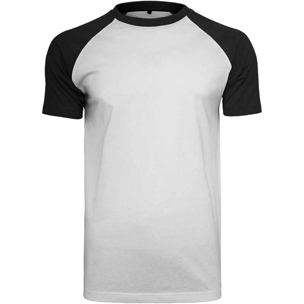 Build Your Brand Raglan-Kontrast-Kurzarm-T-Shirt für Herren