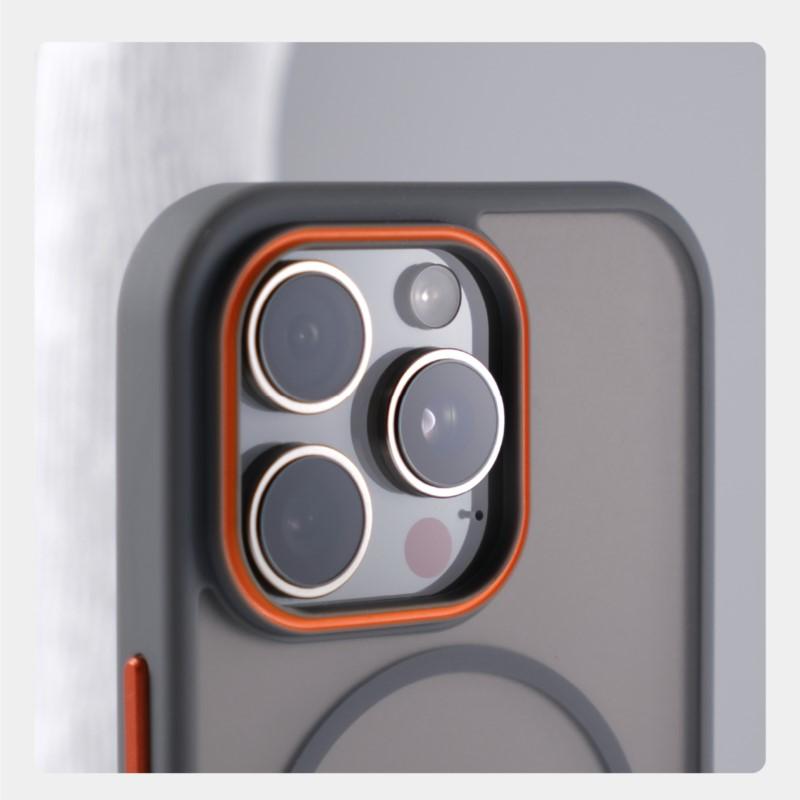 Luxury Simple for Magsafe Phone Case for iPhone 16 15 14 Plus 13 12 11 Pro Max Matte Hit Color Wireless Charge Hard Bumper Cover