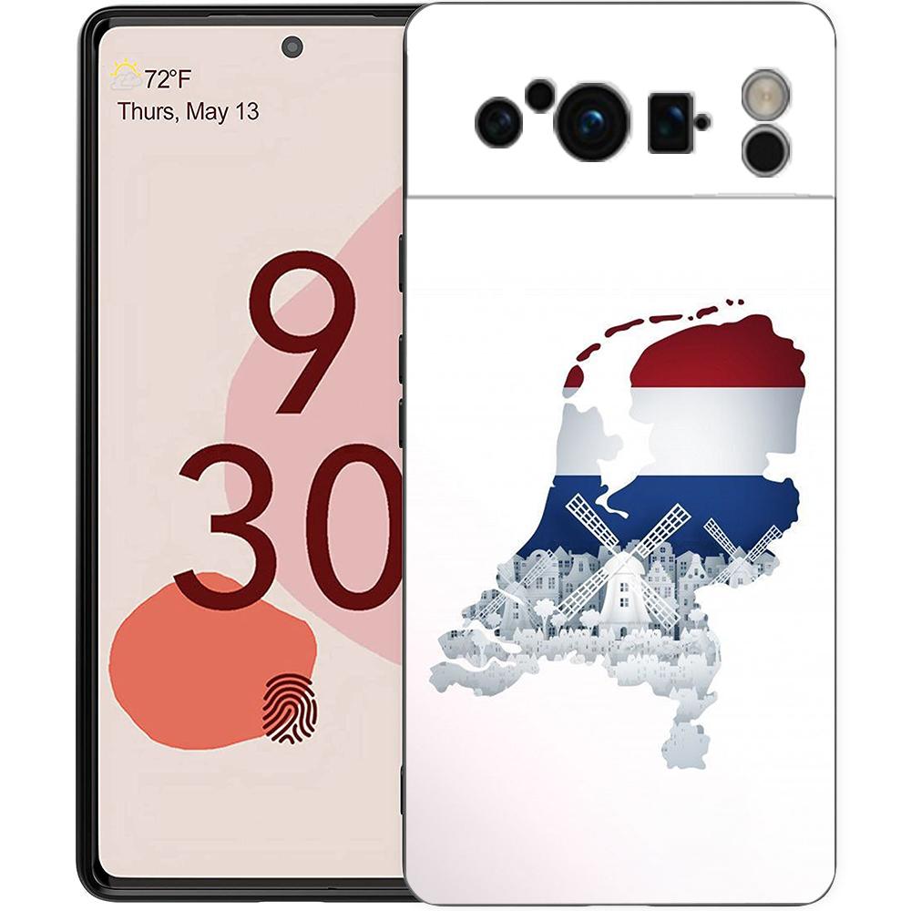 

Luxury Phone Case For Google Pixel 10 9 8 9A 8A 7 7A 6 Pro XL 6A 5G Black Soft Back TPU Cover Dutch flag Pixel 8 Pro