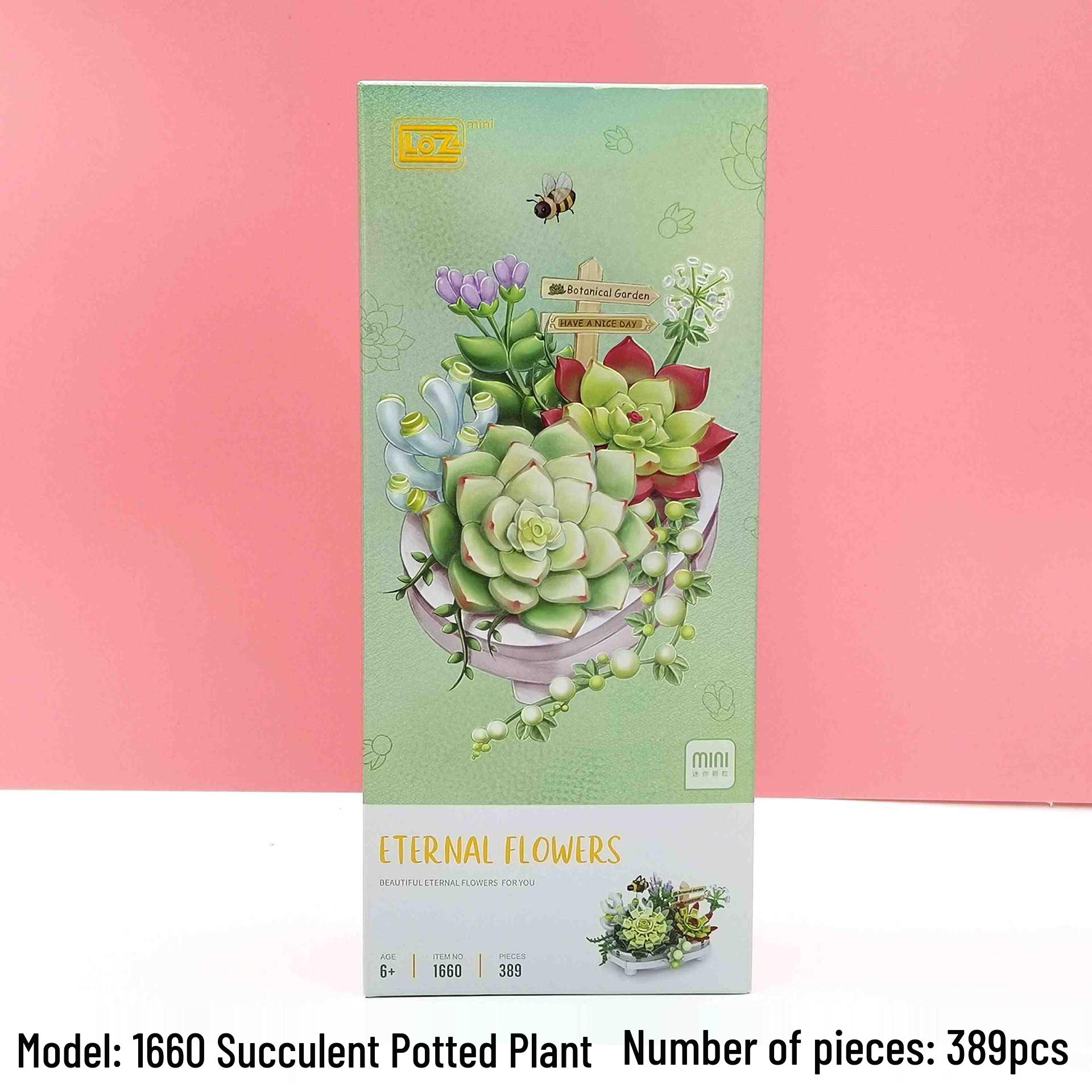 Loz Mini Building Block Toy - Romantic Love Rose Flower for Valentine s Day (1657-1659)