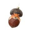 Fox And Hedgehog Shaped Christmas Ornaments Plastic Animal Decoration For Indoor Outdoor Holiday Party Home Tree