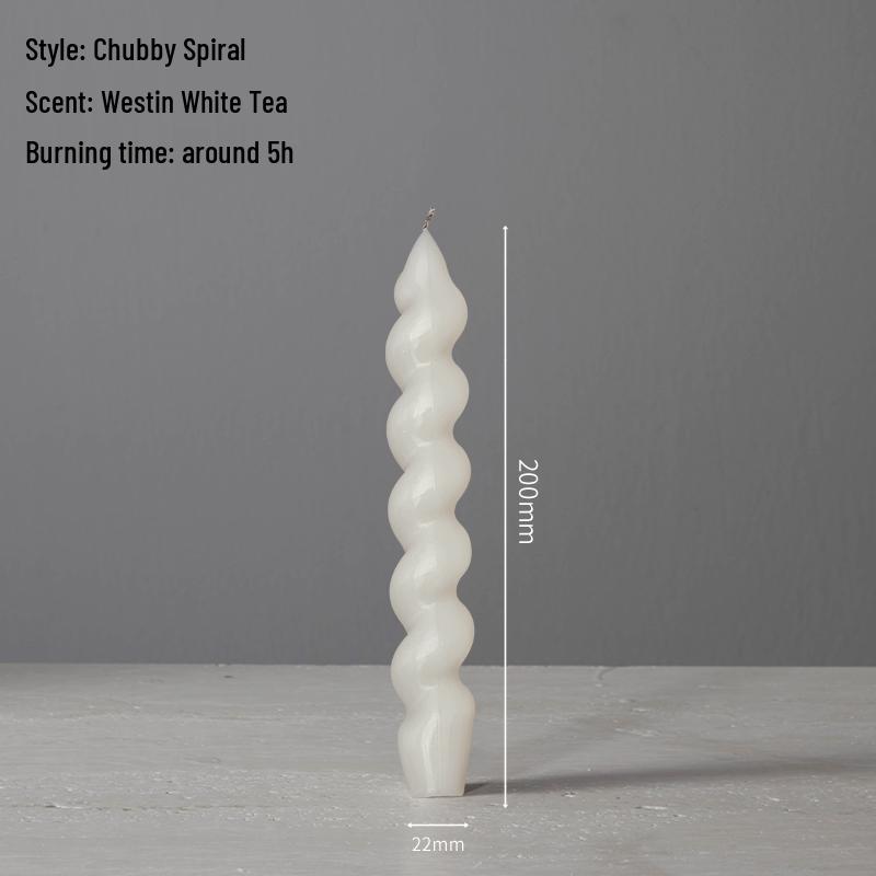 Smokeless White Retro Scented Candle for Weddings & Home Decor