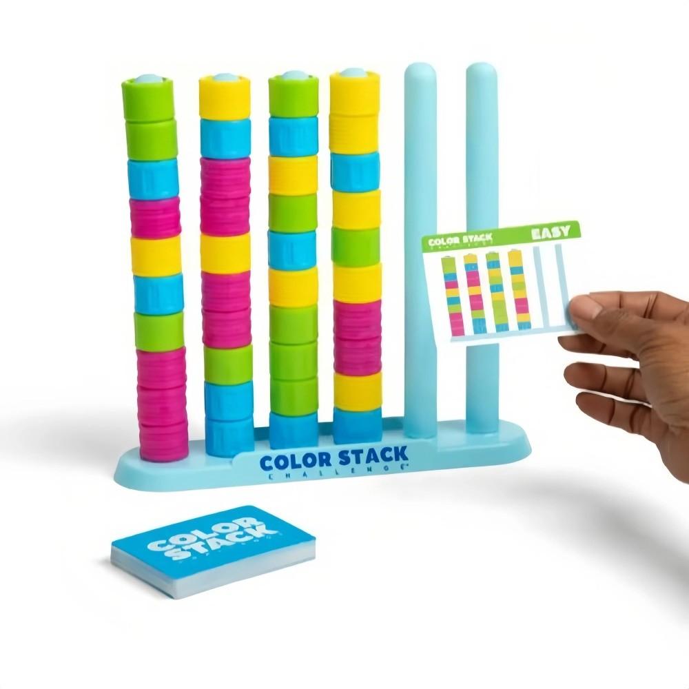 1-2 Spelare Färgstackningspusselspel Plast Interaktivt Bordsspel Familjeinteraktiv Lek