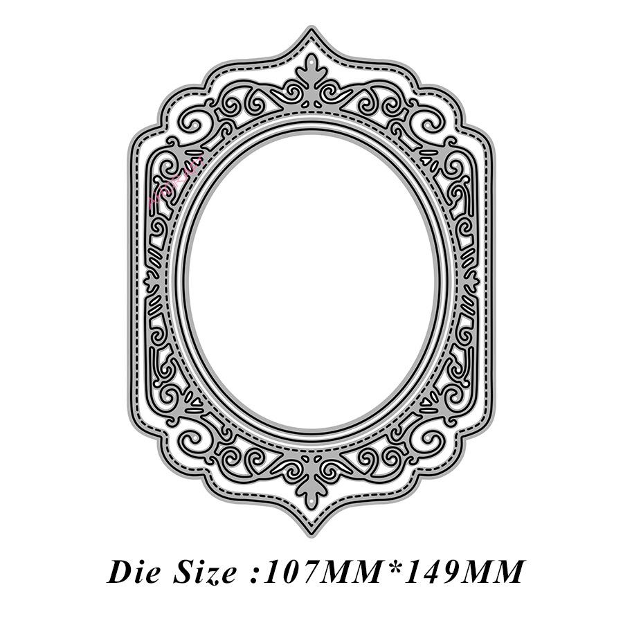 

6014 Metal Carbon Steel Die-Cutting Mold for DIY Mirror Frame Projects - December 2023 107x149mm 22g/set