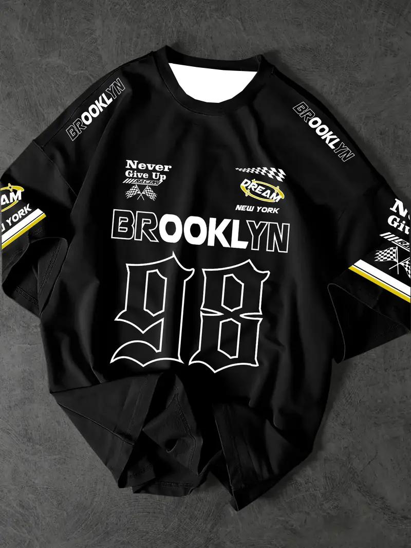 

Мужская спортивная майка с принтом Brooklyn 23, футболка с коротким рукавом, летняя графическая футболка, джерси, большие размеры, женская спортивная футболка, топы 4XL