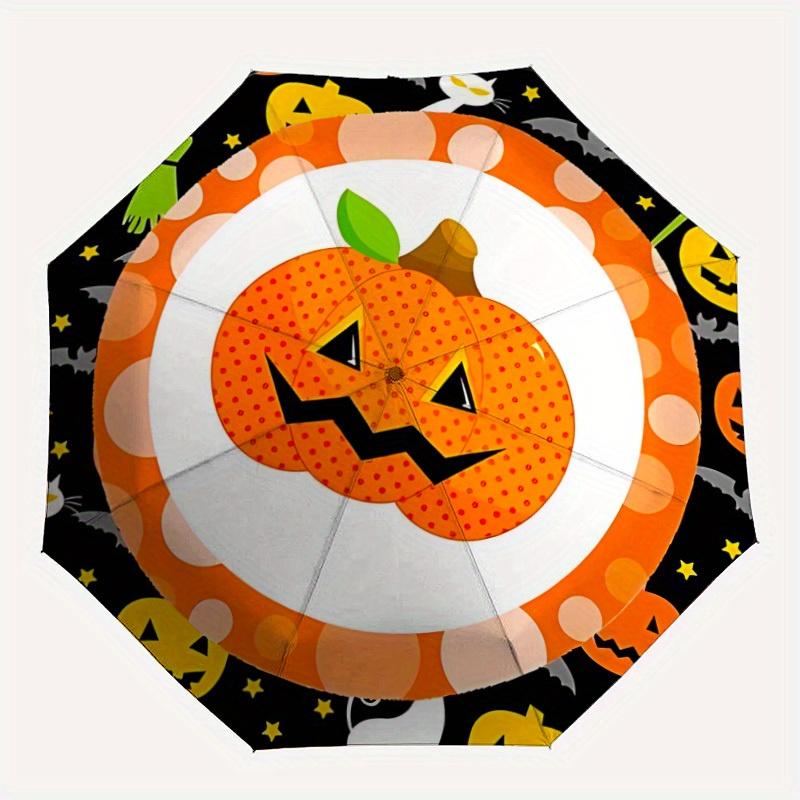 

1pc Halloween Pumpkin Automatic Open/Close Umbrella, Ideal Fan Gift for Birthday, Christmas, Trendy Fashion yy250828028