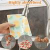 10Pcs Kitchen Dish Towels Absorbent Dishcloths Reusable Dishcloths Washable Kitchen Dish Rags Kitchen Oil-Free Cleaning Supply