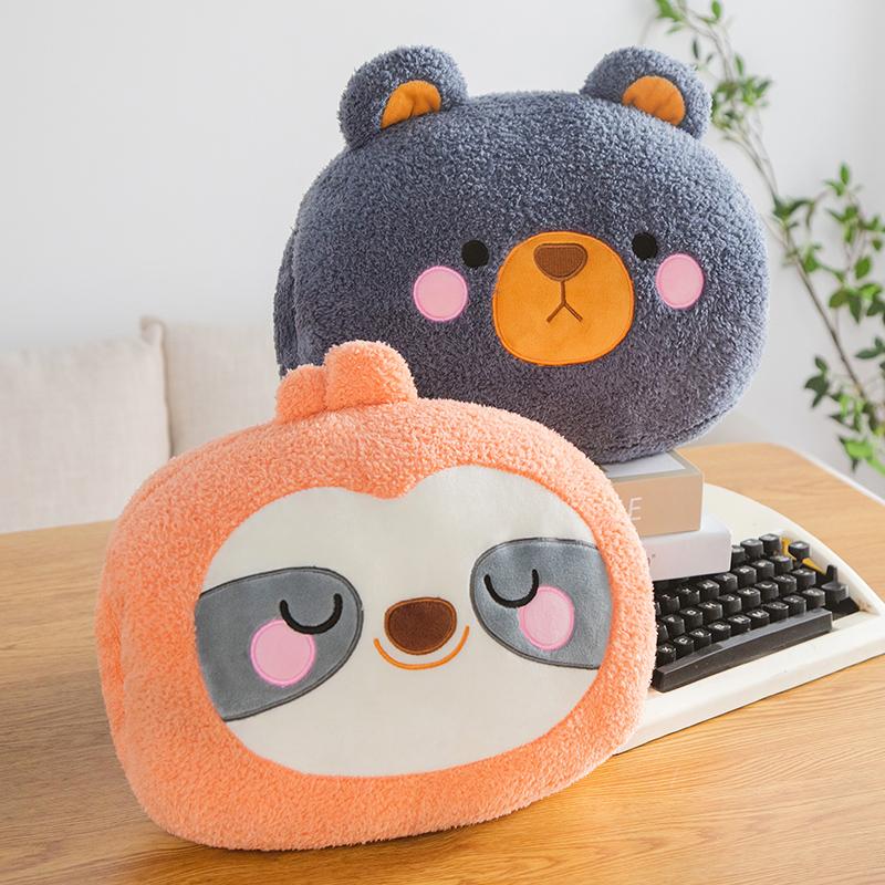 Nice Cute Plush Animals Pillow Soft Lovely Raccoon Bear Sloth Koala Boar Doll Sofa Chair Cushion Birthday Gifts