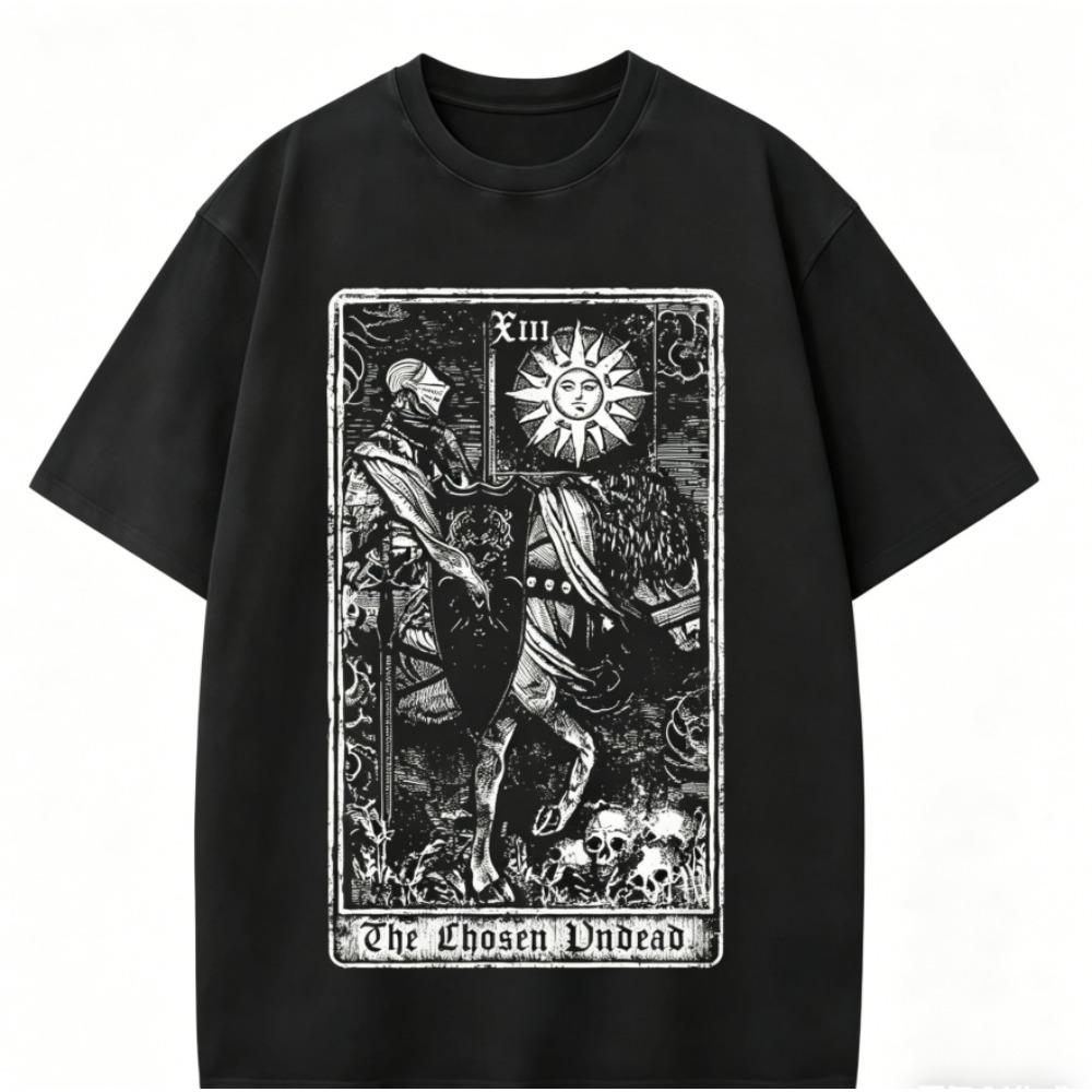 Dark Souls Anime Lover Washed T-shirt Year round clothing high quality personality Clothes Plus Size Unisex New Model Couples tee