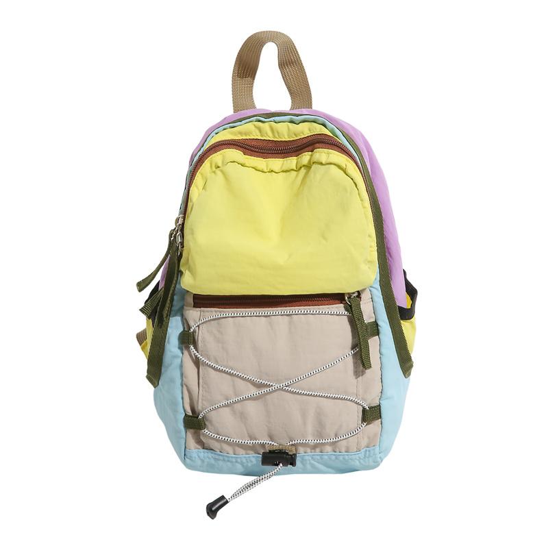 Outdoor Color Block Drawstring Backpack Lightweight Outgoing Backpack жёлтый