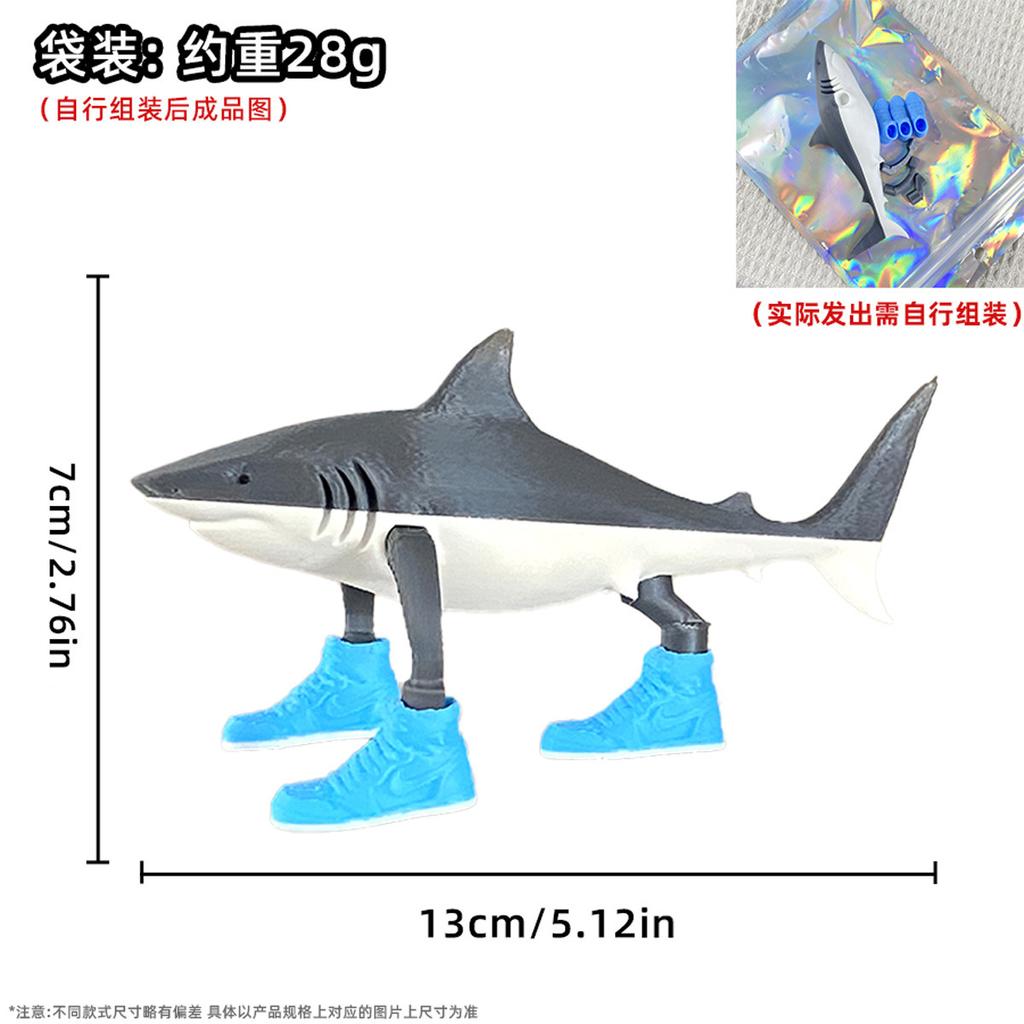 TungTungTungSahur Shark Figurine Figure Brainrot Figure Desktop Decoration Tralalero Tralala Figure Ornament Funny Doll 3D Print