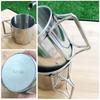 Water Mug Cup with Foldable Handle 220/330/500ml Camping Hiking Mug Beer-Cup