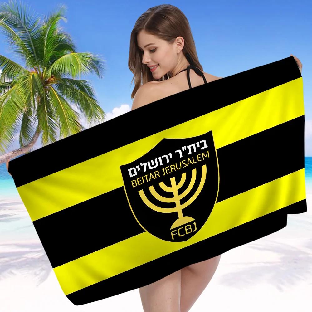 B-Beitar J-Jerusalem F-FC Beach Towel Cartoon Cute Summer Kids Large Bath Towel Microfiber Absorbent for Swimming Travel