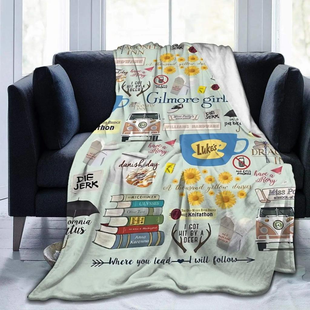 Coffee drinking styles digitalprinted polyester Bedroom velvet flannel soft sofa cover blanket Fleece soft sofa cover blankets