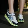 Kids Sneakers Led Light Shoes Children's Boys Girls USB Charging Glowing Sport Wheels Outdoor Parkour Roller Skate Shoes