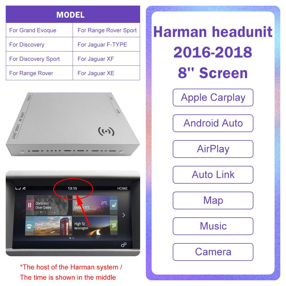 Wireless Carplay For Land Rover/Jaguar/Range Rover/Evoque/Discovery 2012-2018 Android Auto Multimedia USB Navigation Car Player