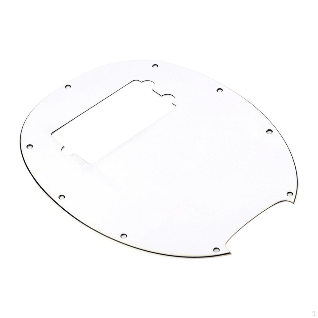 Bass Pickguard Guard Plate 9 Hole Instrument Accessory 4 String Basses Pick White