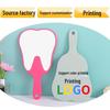 Large Handheld Tooth-Shaped Dental Mirror - High-Definition, Portable, Multi-Color
