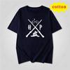 Minimalist Scissors Wine Glass Printed Short Sleeve Tshirt Line Pattern Unisex Casual Top