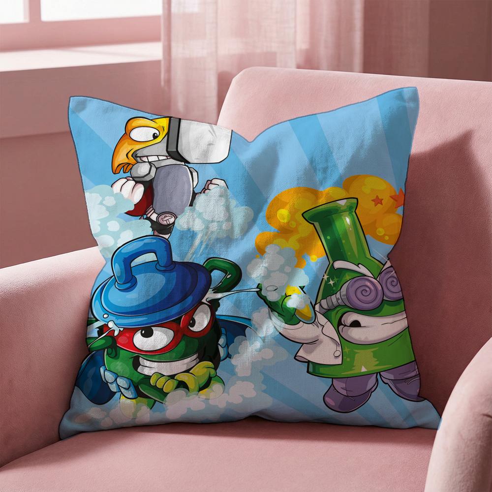 S-Superzings Cartoon Cushion Cover Multi-Scene Pillow Cover for Home & Car - Reversible, Soft & Durable for Daily Use