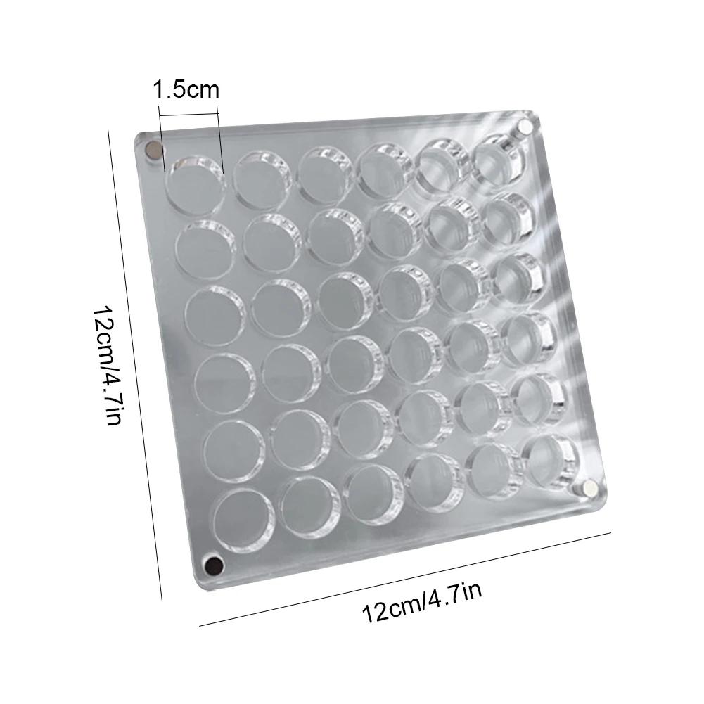 Acrylic Magnetic Seashell Storage Box 64/100 Grids Seashell Display Case Small Craft Bead Jewelry Organizer Rock Collection Box