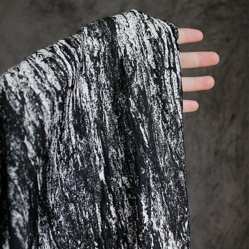 

Double-sided Irrgular Striped Texture Jacquard Fabric Vintage Relief Pleated Creativity DIY Sewing Hanfu Pants Material 100cm&130cm