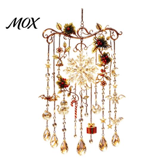 Holiday Home Atmosphere Accessories Handmade Acrylic Wind Chimes for Christmas Window Decoration, Festive Hanging Elegant Decorative Gifts Ornaments