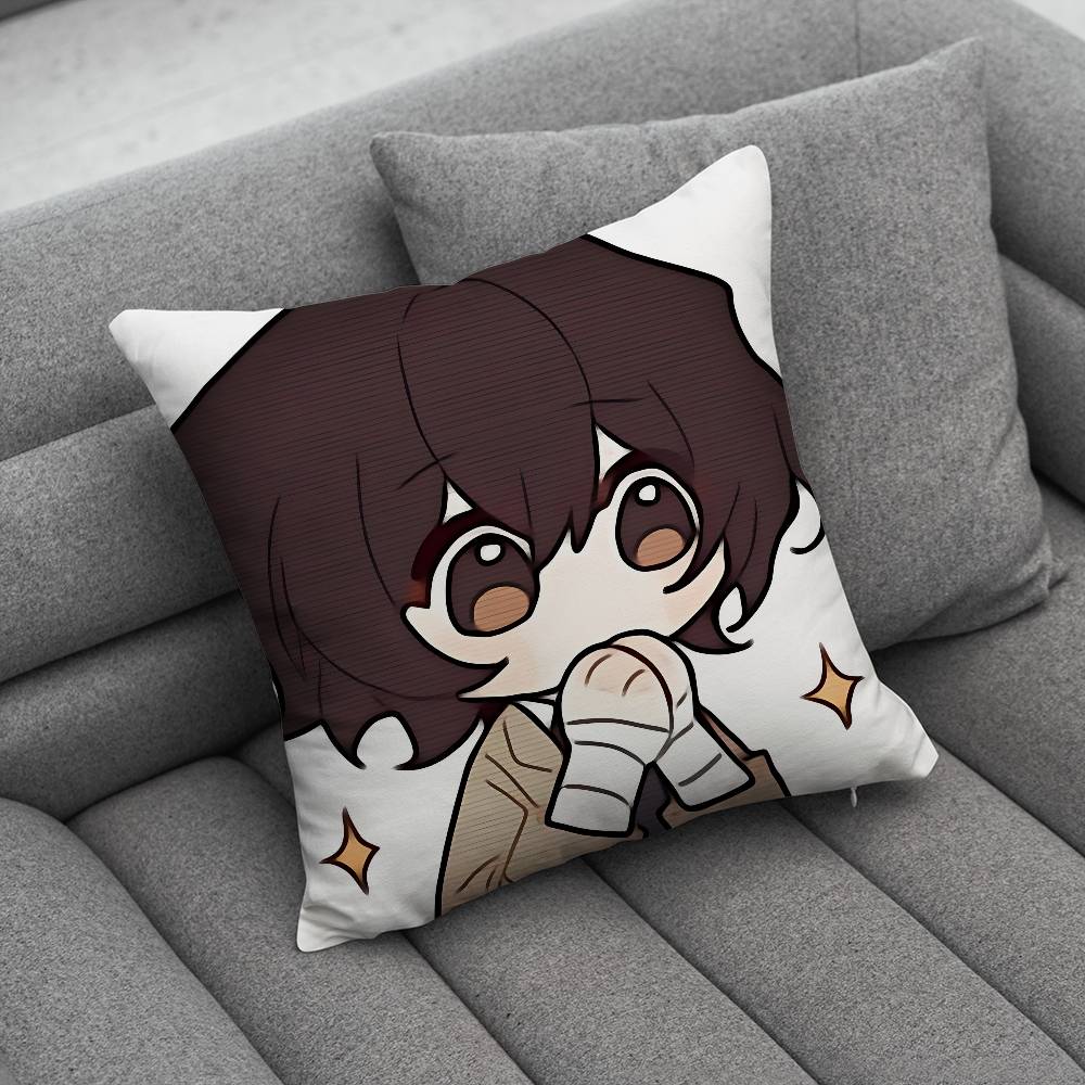 Cartoon Character Dazai OOsamu Pillow Case Pillowcase Home Sofa Cushions Car Cushions Pillowcover Office Pillowshell Pillow