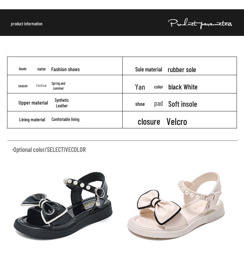 2025 Summer Soft Sole Korean Style Princess Sandals for Girls