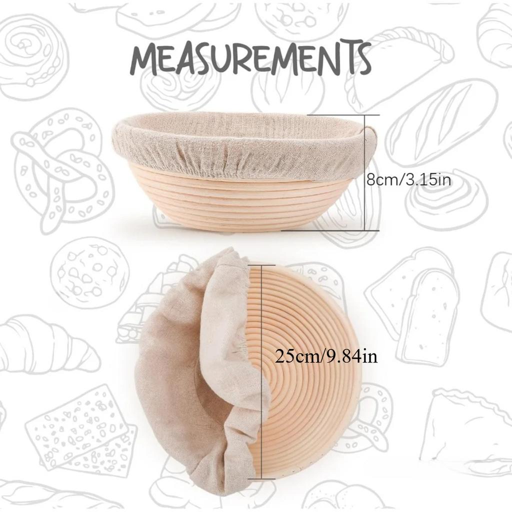 Bread Proofing Basket Sourdough Banneton Bread Baskets Natural Rattan Wicker Dough Proofing Bowls Home Bread Pastry Baking Tools