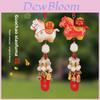Traditional Resin Car Mirror Ornament With Tassel For Vehicle Interior Decor Gift