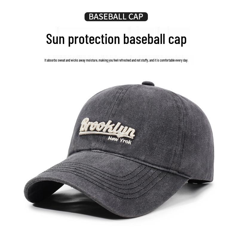 Personalized Embroidered Ripped Slim Baseball Cap - Unisex Trendy Sunshade Cap