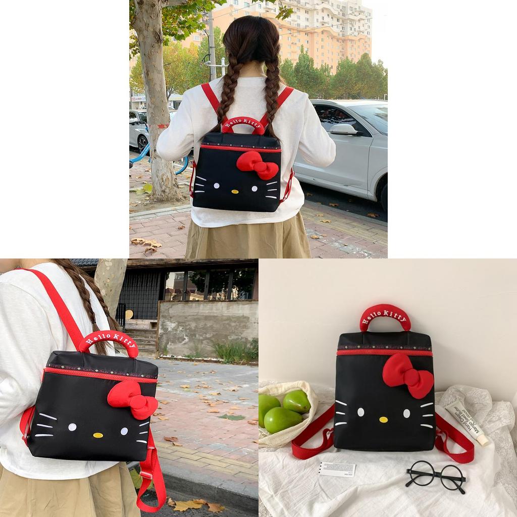 Hello Kitty Backpack For Women Fashionable Nylon Lightweight Casual Daypack