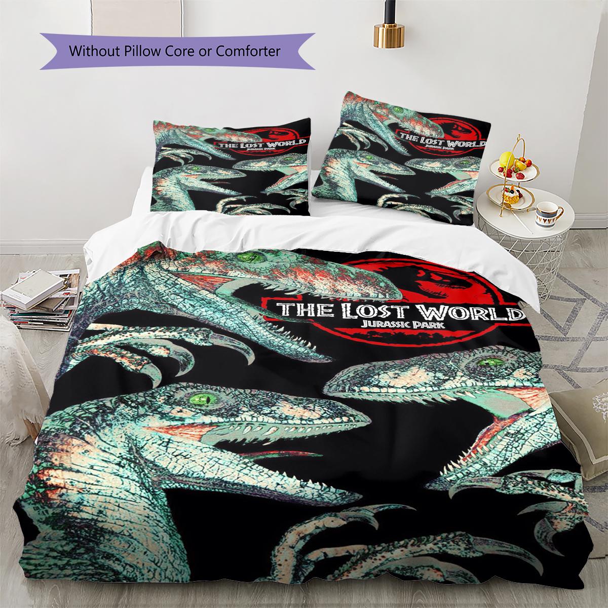 

Jurassic Pattern Bedding Quilt Set Quilt Cover Pillowcase Home Decoration Gift (1 * duvet cover + 2 * pillowcase, without core) 135x200cm