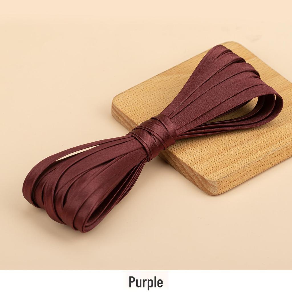 Hengmeihe Satin Cheongsam Paspelband - 0,6 cm Bügelfreie Saumeinfassung für Bekleidungszubehör