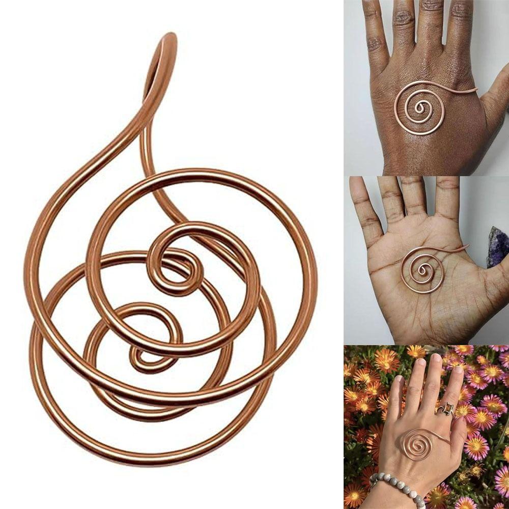 Handmade Copper Palm Ring Portable Copper Cuff  for Meditation & Energy Healing