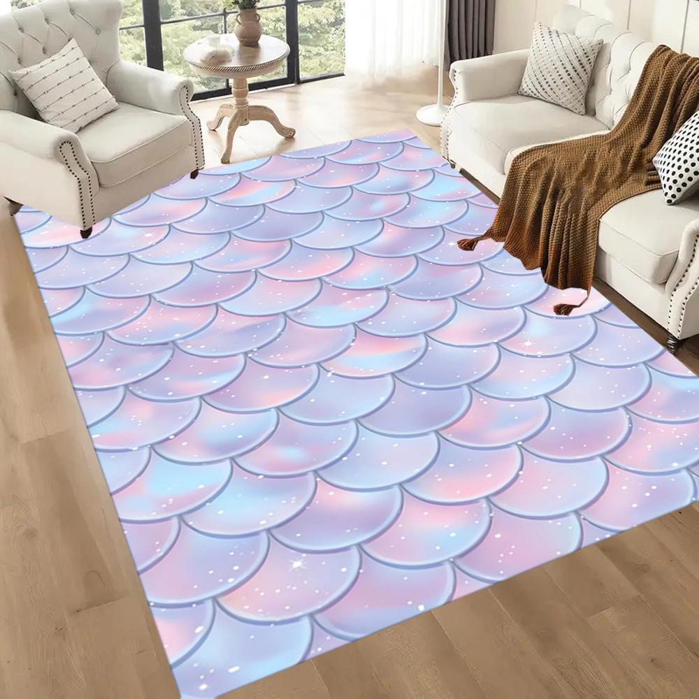 Mermaid's Underwater Adventure Floor Mats for Living Room, Bedroom and Room Decoration Are Suitable for Gifts.