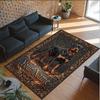 Decorative Artwork Theme Crystal Velvet Rug Personalized Custom Name Text Soft Floor Mat Home Decor