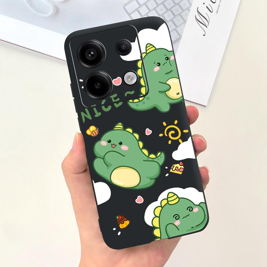 For Xiaomi Redmi Note 13 Pro 5G Phone Case Cow Print Checkered Pattern Soft Liquid Silicone Funda For Redmi Note 13 4G Pro+ Plus