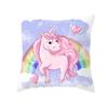 Time Cartoon Home Decor Pillow Purple Unicorn Pillowcase Rainbow Sunrise Sofa Cushion Cover