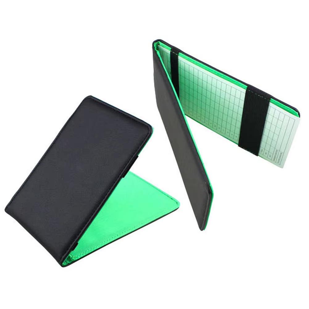 

Golf Scorebook Score Keeping Book Leather Score Recording Book Portable Golf Scorecard Holder for Golf One Size чёрный