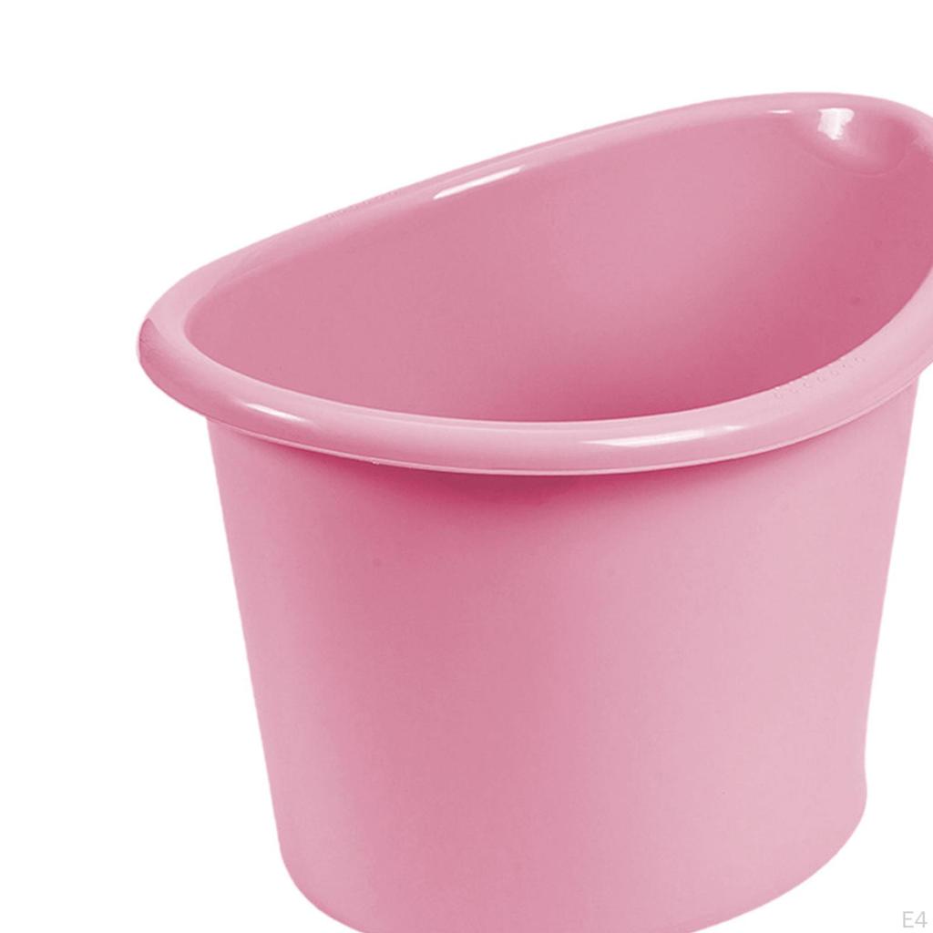 Bath Bucket with Support Seat Infant Bathtub for Infants Newborn Blue