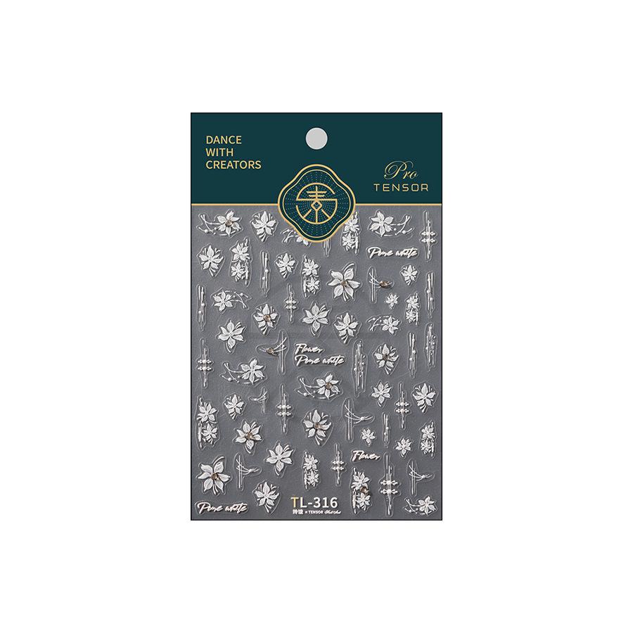 Minimalist Ice-Transparent Butterfly Nail Stickers TL-301