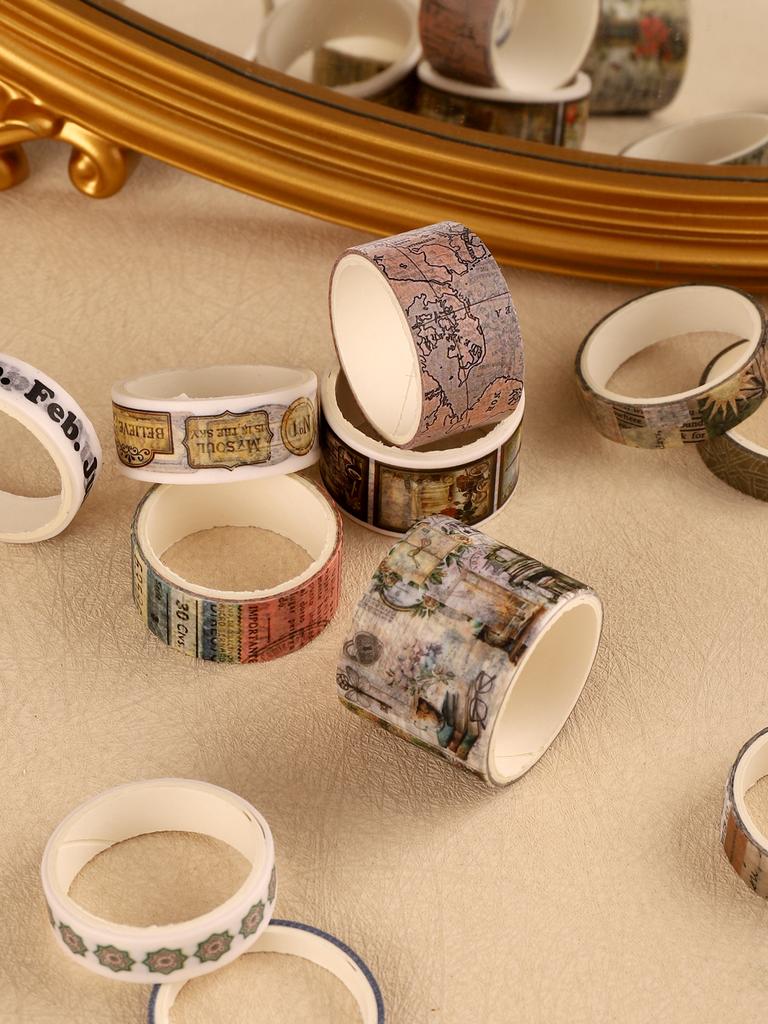 36rolls/Box Vintage Washi Tape Set Masking Tape Paper Gift Decoration Back-To-School Gifts For Friends Stationery Washi Tape