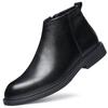 2026 New Business Men's Short Boots Retro Fashion Minimalist Style Outdoor Leisure Party Office Genuine Leather Chelsea Shoes