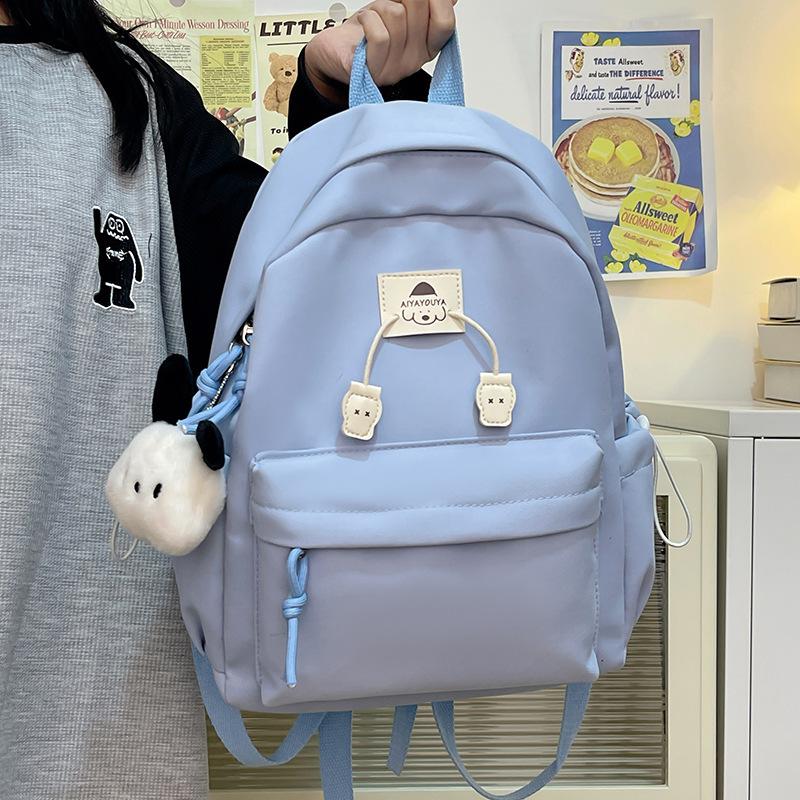 

Japanese style soft girl cute girl backpack small, college student lightweight mommy bag small backpack schoolbag female single bag синій