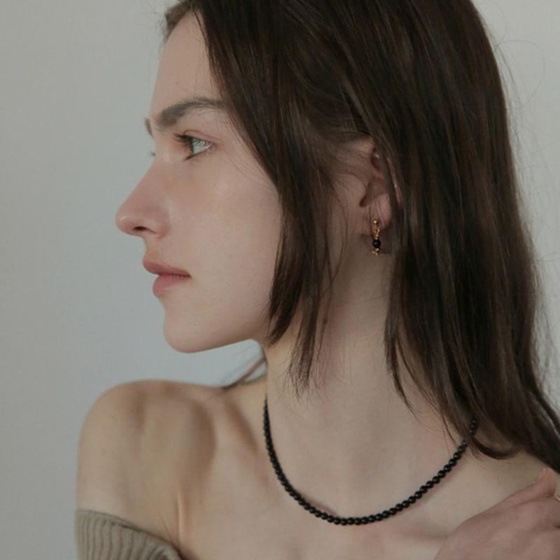 modernlike 14k gold-filled silver horong onyx drop earrings