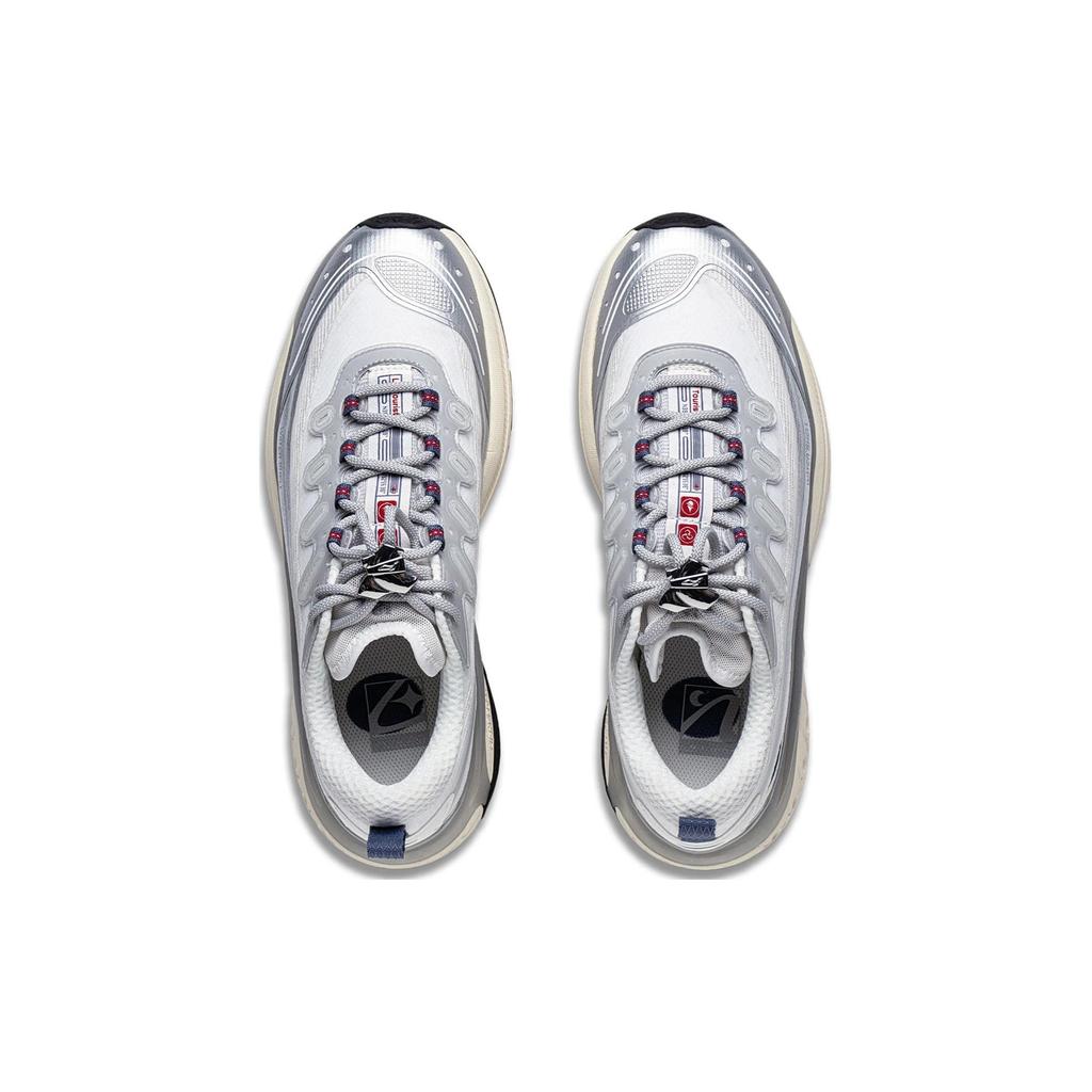 Li Ning Fabric Cushioning Low Top Casual Running Shoes Men's Gray AGLT047-5