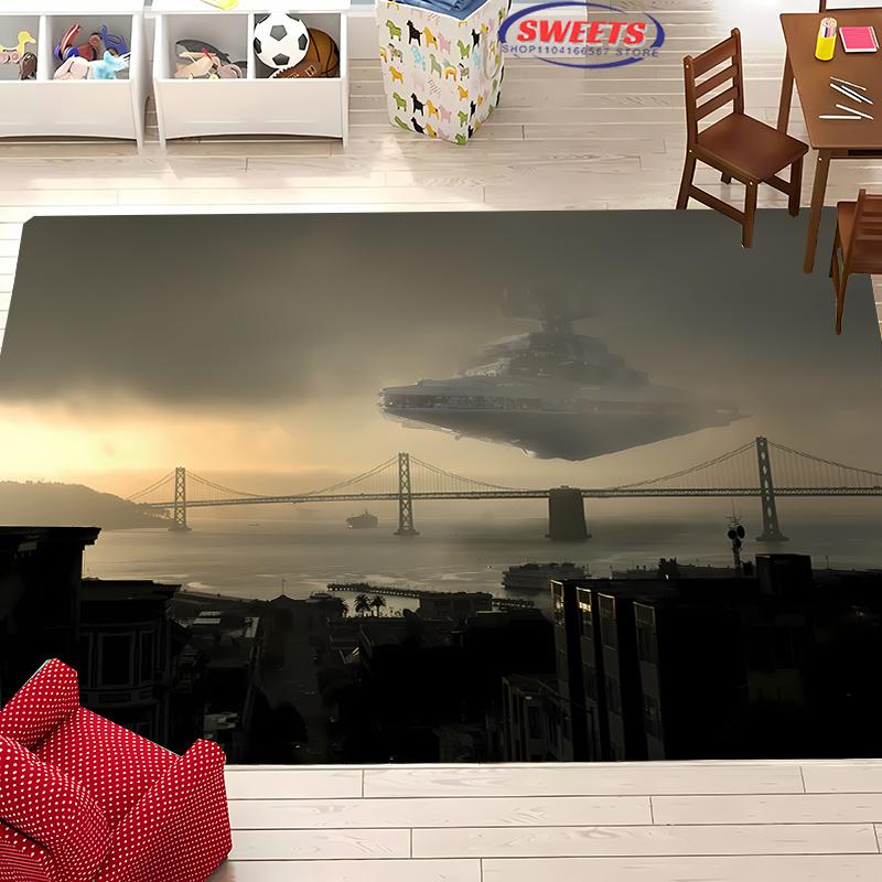 New Shelves! 3D Classic Movie Theme Carpet, Living Room Bedroom Office Children's Room of Choice, Non-slip Machine Washable Mat