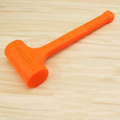 Multifunctional Rubber Mallet 0.5-4LB - Orange Glue-Free Flooring & Wood Installation Hammer(Soft Elasticity,No Adhesive Needed)
